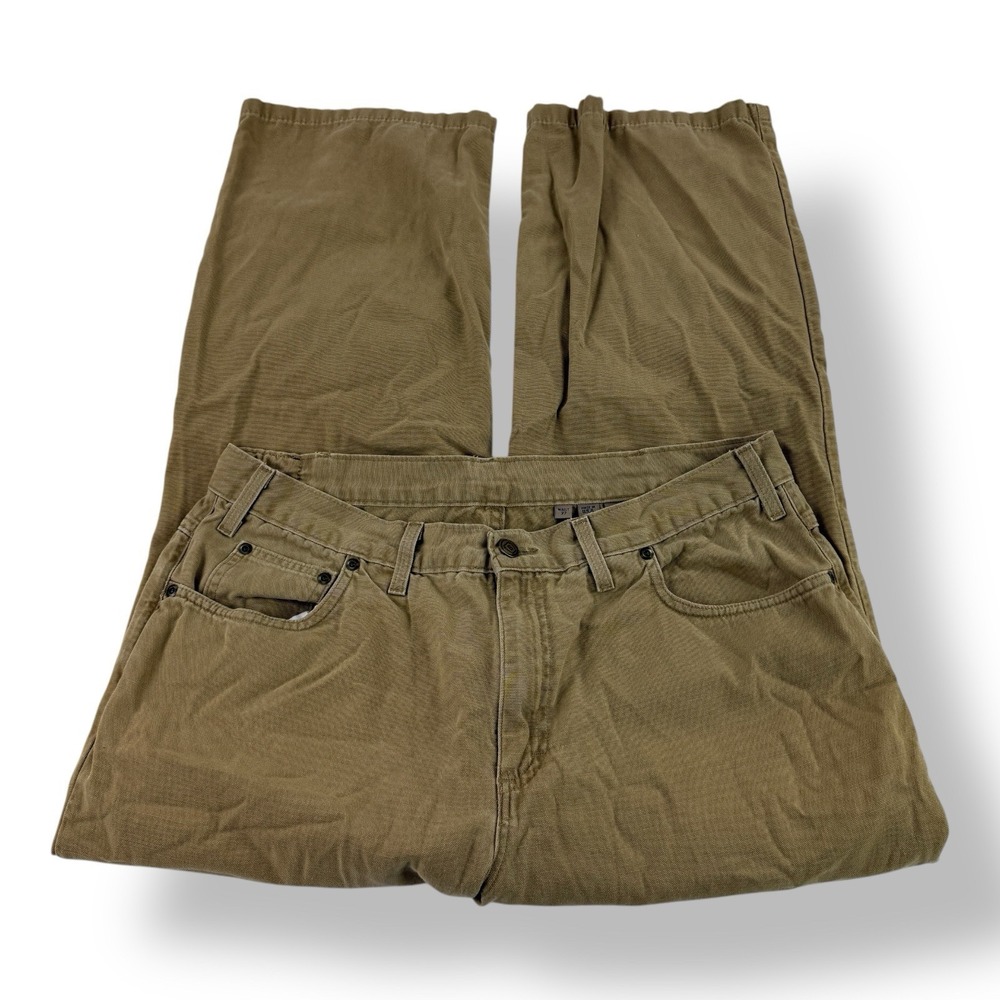 Bills Khakis 5 Pocket Cotton Jeans Khaki Men's Size 35x27 Made in USA Cut# 11729